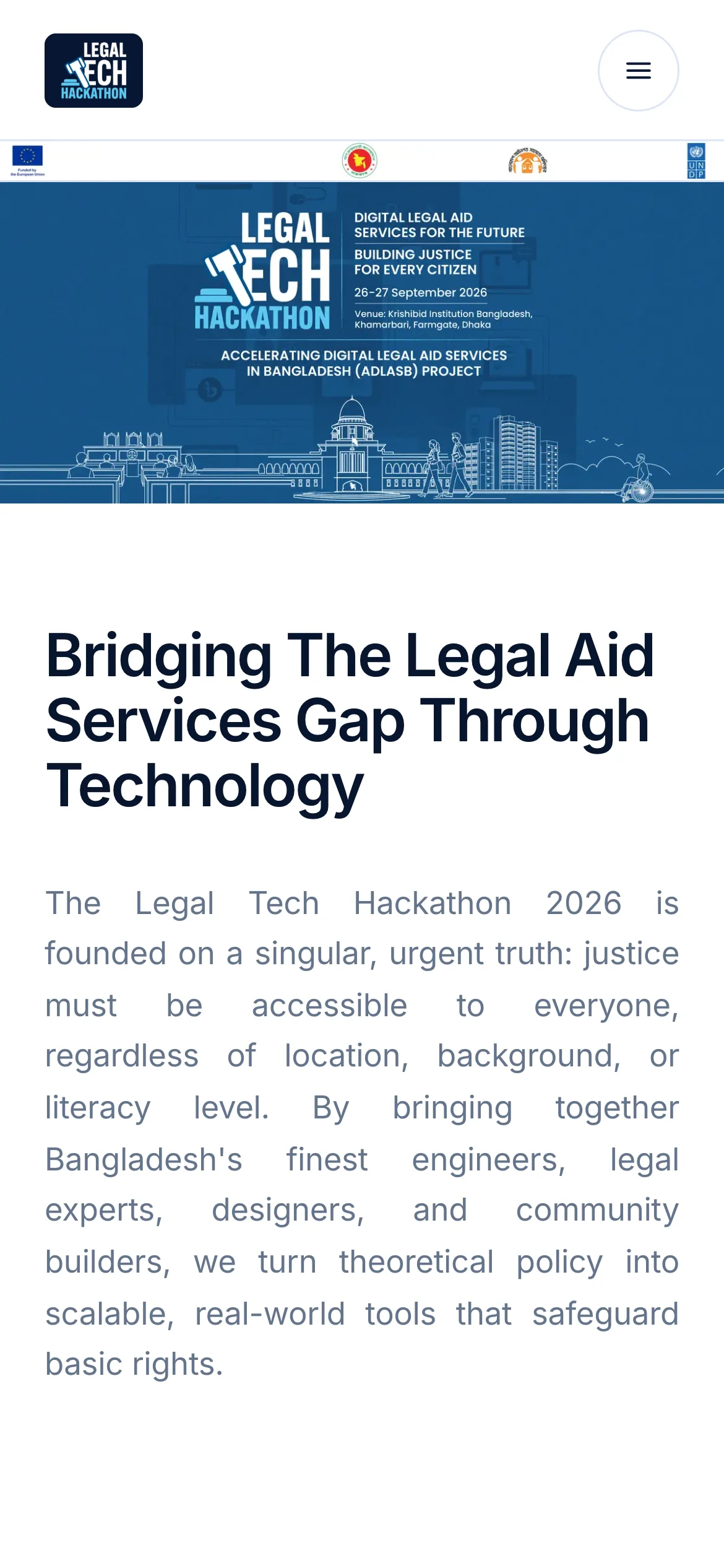 Legaltech Hackathon 2026: Website UI, image 4