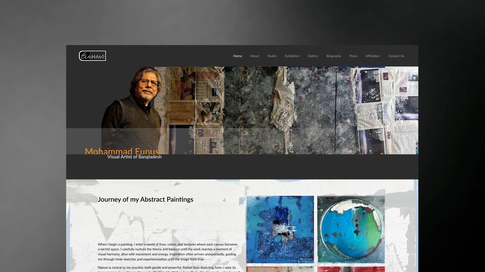 Mohammad Eunus: Portfolio Website Design